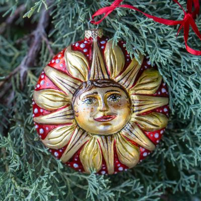 Елочная игрушка солнышко масленичное