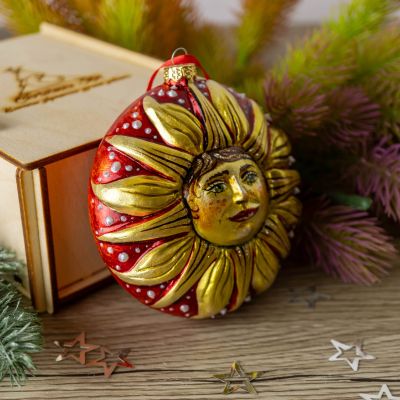 Елочная игрушка солнышко масленичное